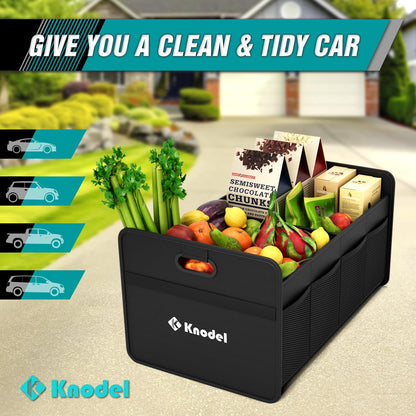 Foldable Car Trunk Organizer with Multi-Compartment Storage