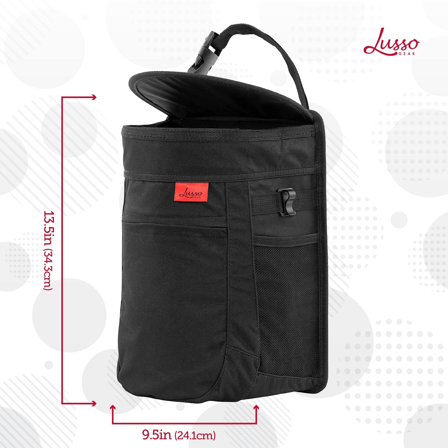 Leakproof Car Trash Can with Compact Hanging Design