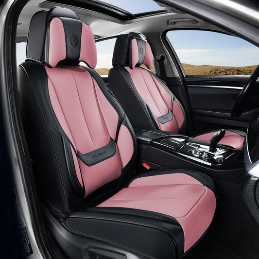 Coverado Car Seat Covers, Seat Covers for Cars, Waterproof Leather Auto Seat Protectors, Leather Car Seat Cushion, Car Interiors Accessories Universal Fit for Most Cars
