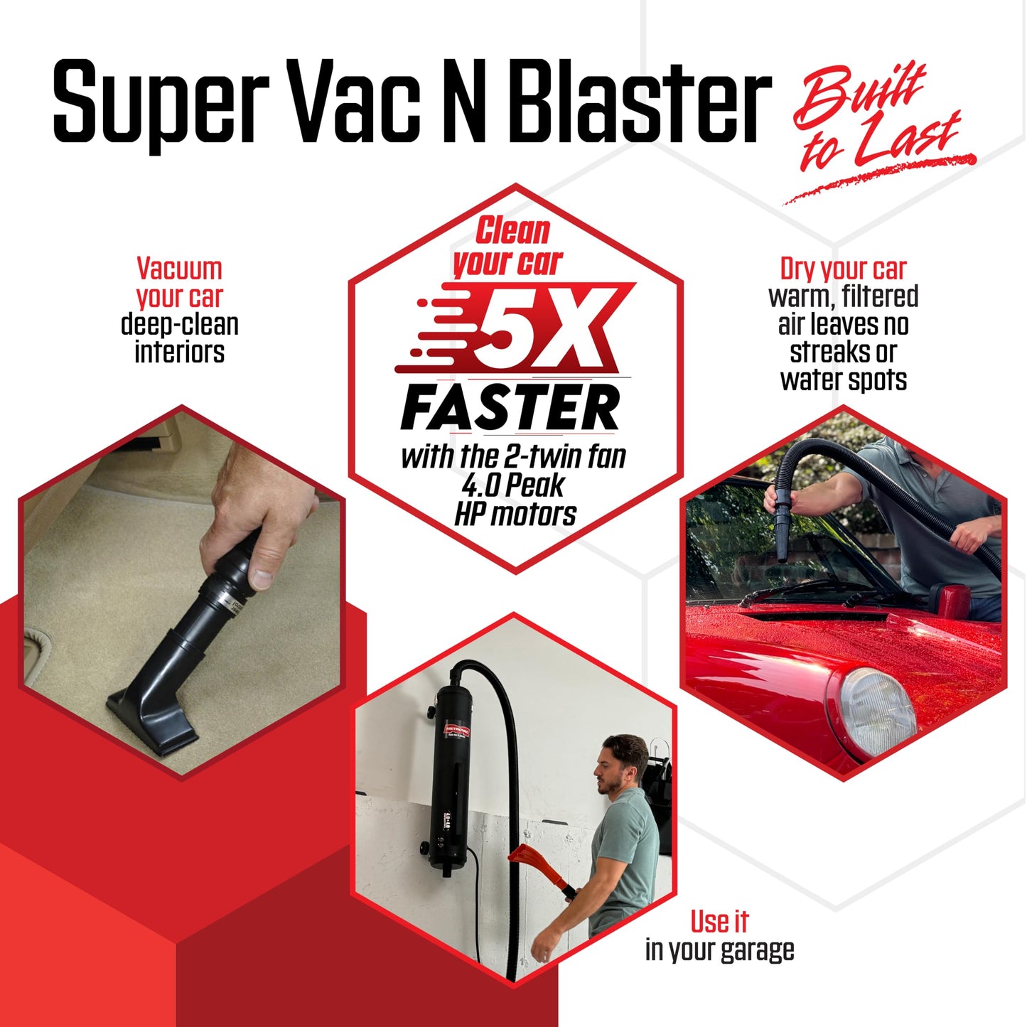 Professional Car Vacuum and Blower for Interior Cleaning