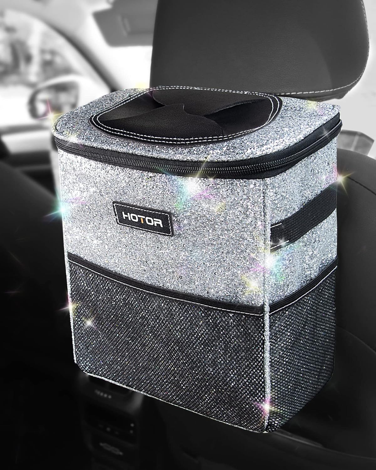 Leakproof Car Trash Can & Compact Interior Organizer