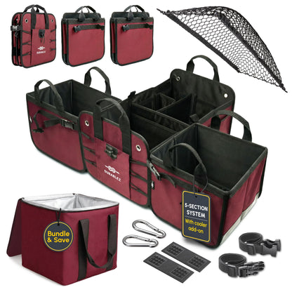 Durable Folding Trunk Organizer with Multi-Compartment Storage