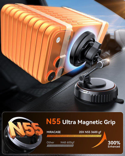 Magnetic Car Phone Mount with Strong Suction Base