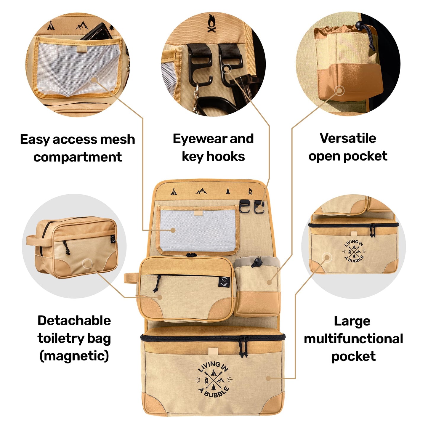Premium Seat Back Organizer for Cars & Campervans