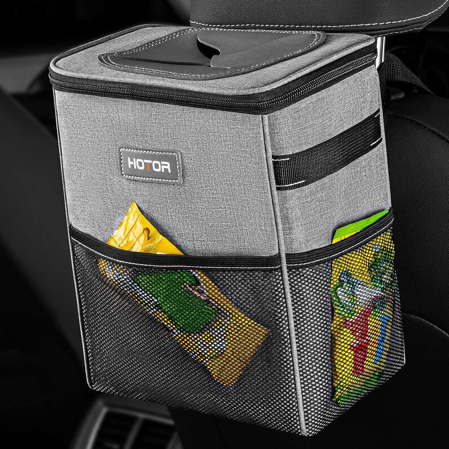 Leakproof Car Trash Can & Compact Interior Organizer