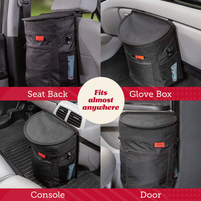 Leakproof Car Trash Can with Compact Hanging Design