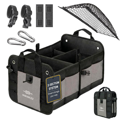 Durable Folding Trunk Organizer with Multi-Compartment Storage