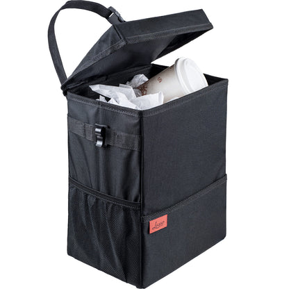 Leakproof Car Trash Can with Compact Hanging Design
