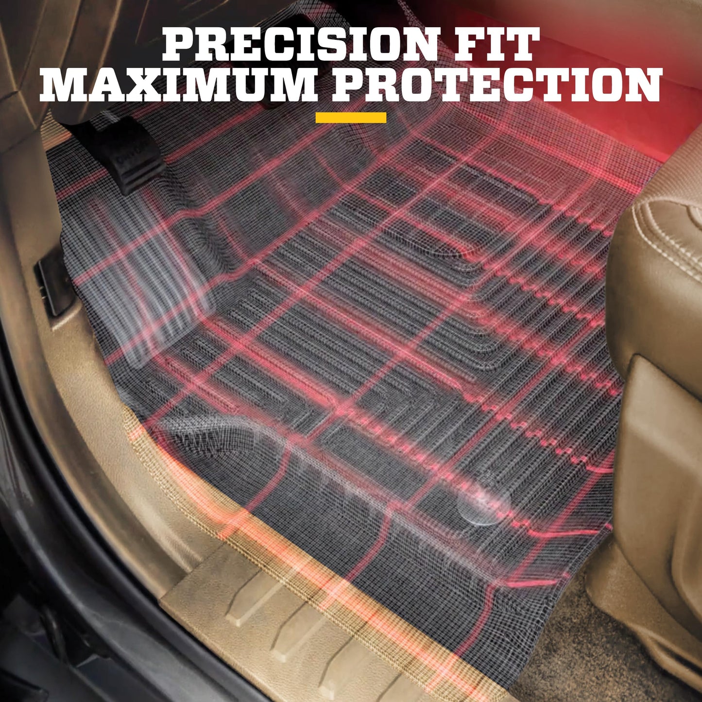 All-Weather Front & Second Row Car Floor Liners