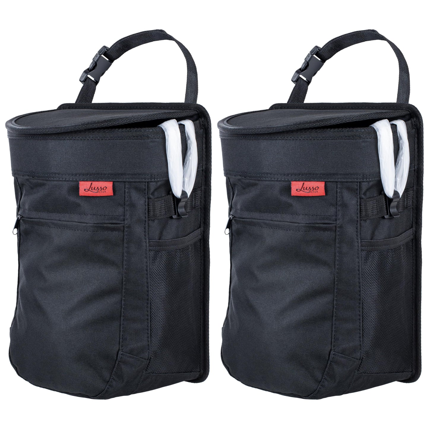 Leakproof Car Trash Can with Compact Hanging Design