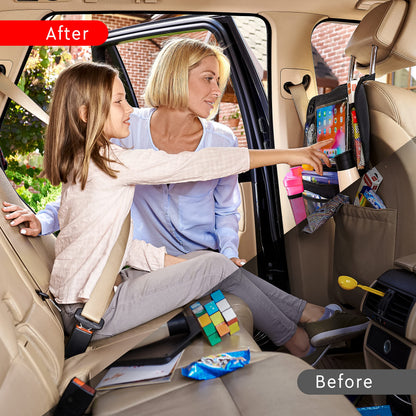 Backseat Car Organizer with Tablet Holder 2-Pack