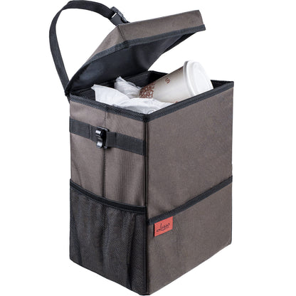 Leakproof Car Trash Can with Compact Hanging Design